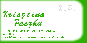 krisztina paszku business card